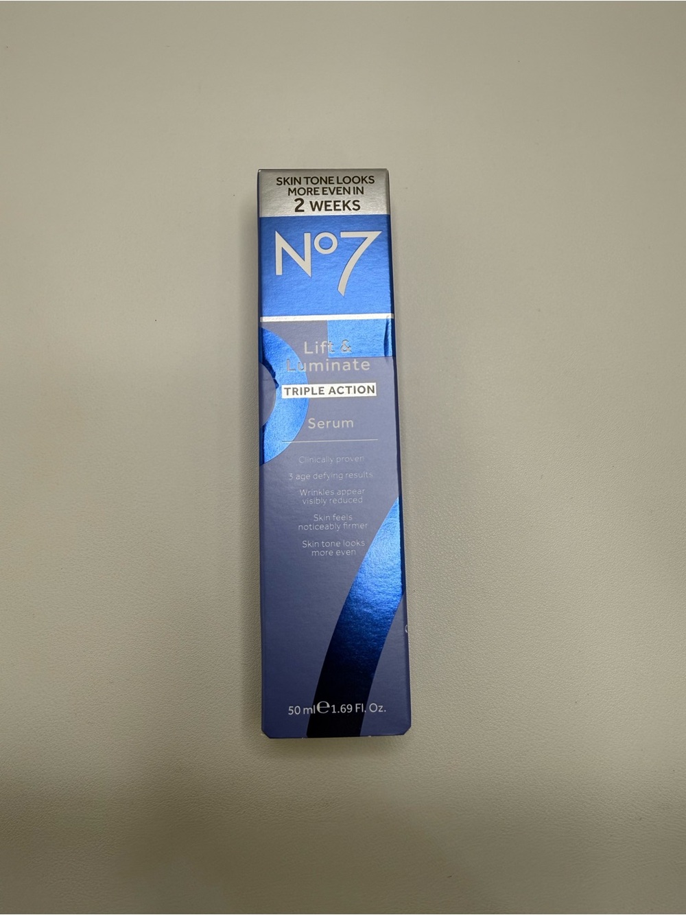 No7 Lift & Luminate Triple Action Serum 1.69 oz / 50mL Anti-Aging New Sealed